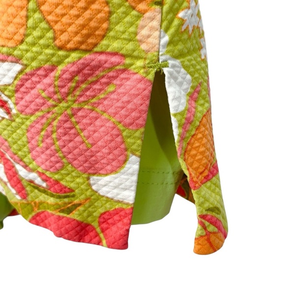 LizGolf Skort Womens 14 Pink Green Retro 60's Floral Neon Art to Wear Athletic - Picture 4 of 8